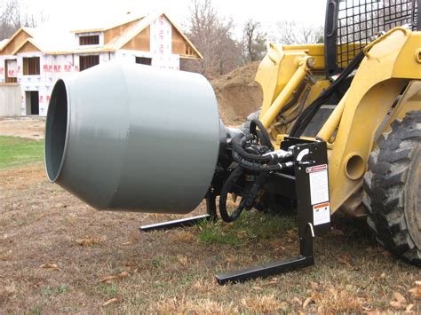 skid steer mounted cement mixer